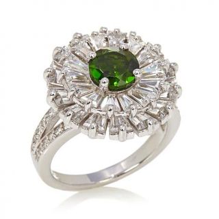 Jean Dousset 5.93ct Absolute™ and Chrome Diopside "Flower" Sterling Silve   7669270
