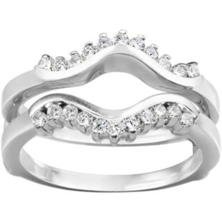 10k Gold 3/8ct TDW Diamond Wave inspired Classic Ring Guard (G H, I1