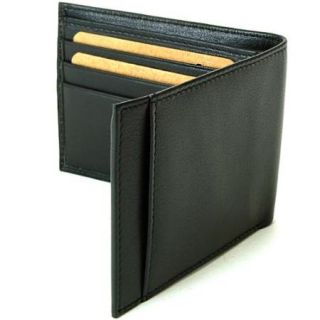 RFID Blocking Hammer Anvil Mens Leather Front Pocket Wallet Thin Slimfold Bifold Black One Size