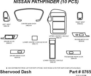 2000 Nissan Pathfinder Wood Dash Kits   Sherwood Innovations 0765 CF   Sherwood Innovations Dash Kits