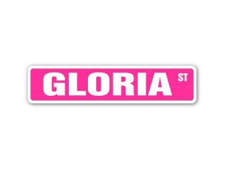 GLORIA Street Sign name kids childrens room door bedroom girls boys gift 