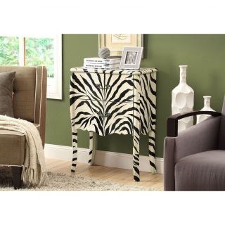 Monarch Specialties I3834 Transitional Bombay Chest in Zebra
